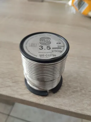 Rollo estaño soldar 2mm 250g potable