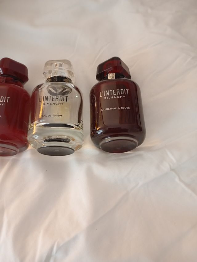 Lote 3 frascos perfume vacíos Givenchy