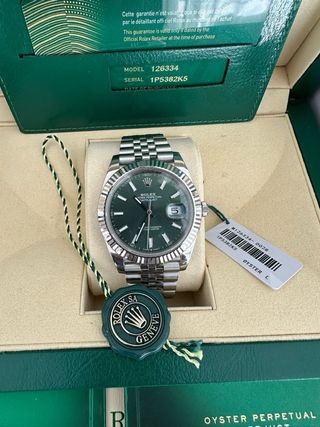 Rolex Datejust 41mm 904L in acciaio verde