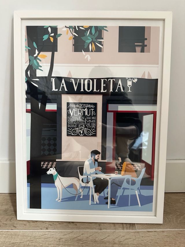 Cuadro La Violeta - Ilustración Bar Vermut