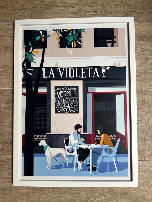 Cuadro La Violeta - Ilustración Bar Vermut