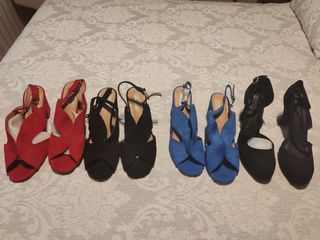 Lote de 4 pares de Zapatos de Tacón Mujer