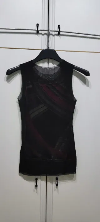 Top Sottogiacca Nero e Rosso Taglia S