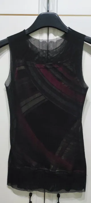 Top Sottogiacca Nero e Rosso Taglia S