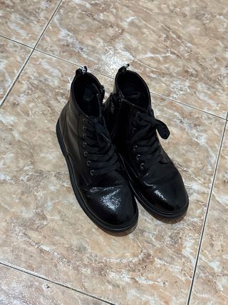 Botas de cuero negras talla 38