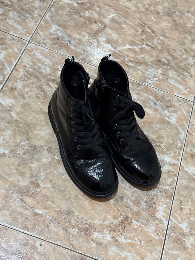 Botas de cuero negras talla 38
