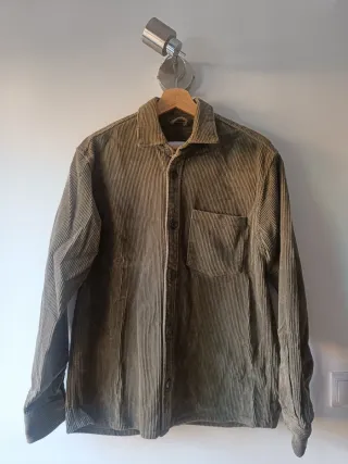 Sobrecamisa verde militar pana