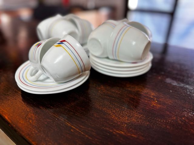 Juego de 10 tazas de porcelana