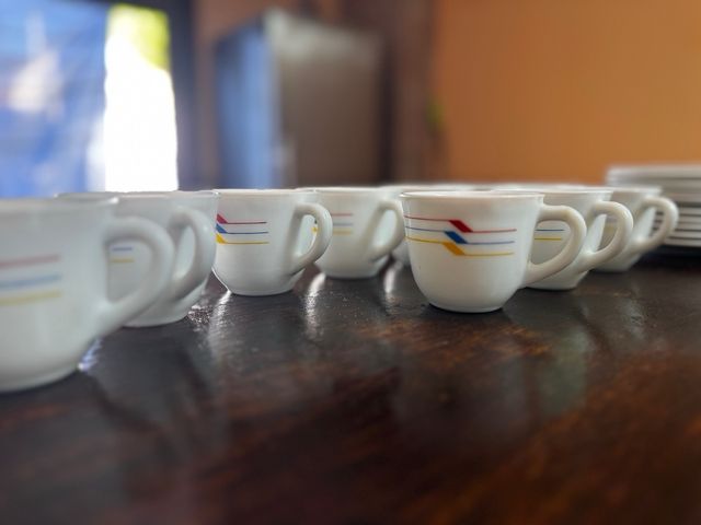 Juego de 10 tazas de porcelana