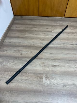 Barra recta para pesas negra