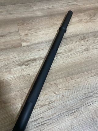 Barra recta para pesas negra