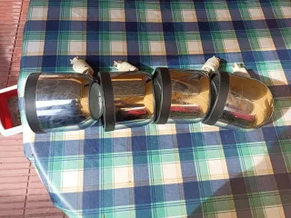 Lámparas de luz antiguas cromadas