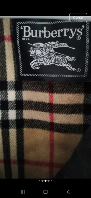 Abrigo Burberry Clásico