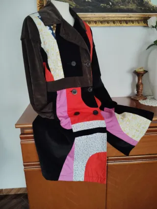 Abrigo Desigual Talla M Patchwork