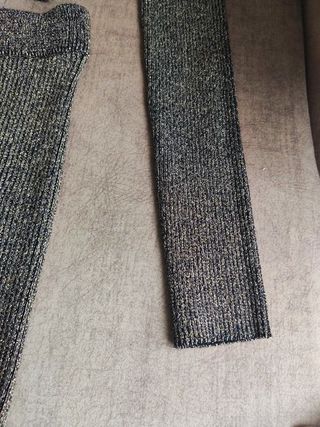 Conjunto top y falda ZARA punto metalizado navidad