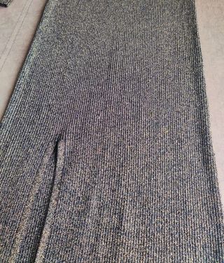 Conjunto top y falda ZARA punto metalizado navidad