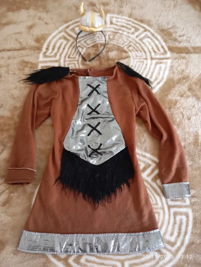 Disfraz Vikingo Niña Talla 4-6