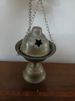 Piccolo incensiere antico in ottone