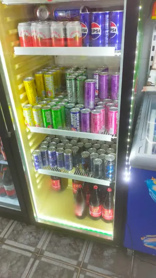 Nevera expositora azul