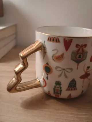 Lotto 3 tazze colazione natalizie porcellana