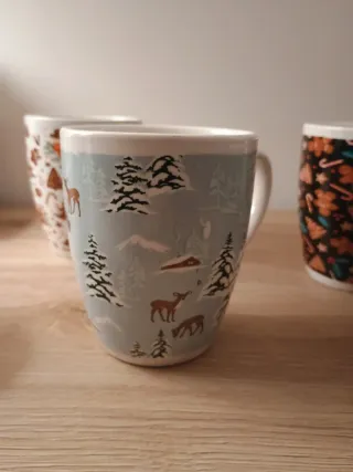 Set 5 Tazze Natalizie Ceramica