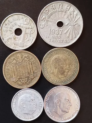 Lote 6 Monedas Franco