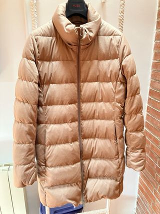 Abrigo Plumas Uniqlo Mujer M Capucha desmontable