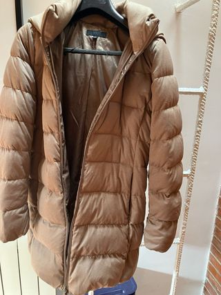 Abrigo Plumas Uniqlo Mujer M Capucha desmontable