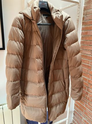 Abrigo Plumas Uniqlo Mujer M Capucha desmontable