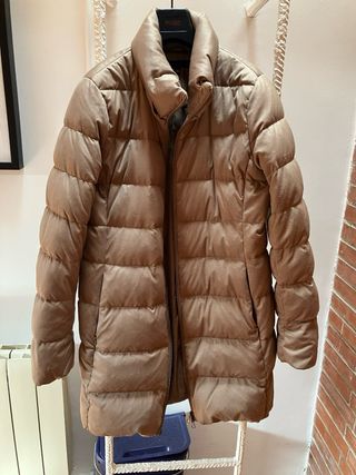 Abrigo Plumas Uniqlo Mujer M Capucha desmontable