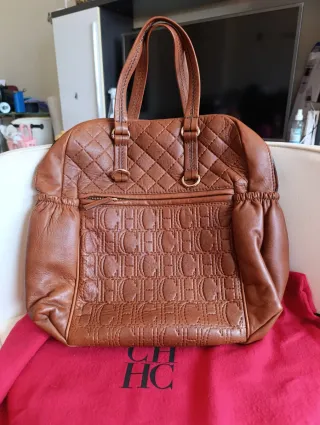Bolso Piel Carolina Herrera Marrón