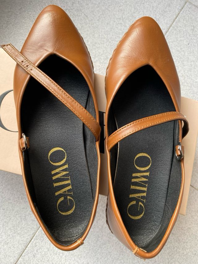 Bailarinas Gaimo Piel Marrón. Talla 36