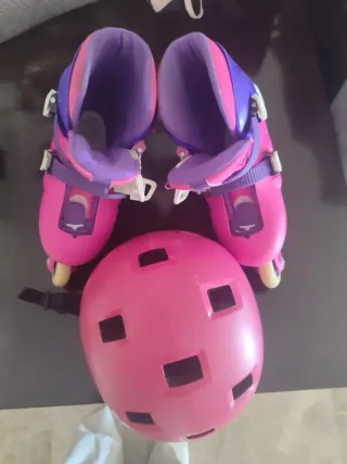Patines niña rosa y morado talla 33/35
