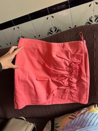 Falda mini Zara naranja