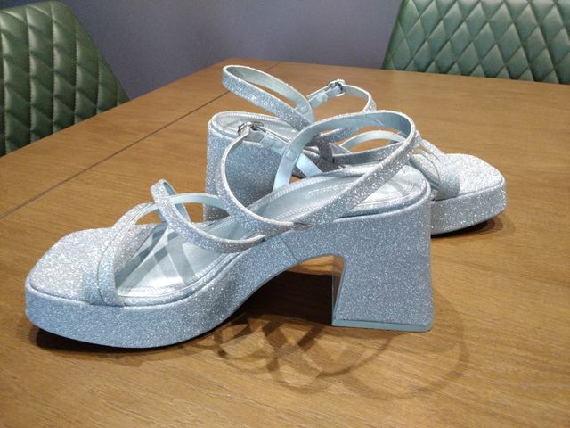 Sandalias Plataforma Brillantes Talla 39