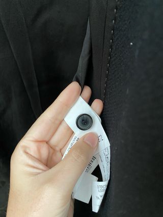 Abrigo largo lana Zara negro