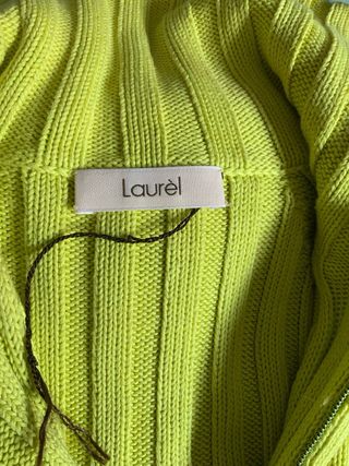 Cárdigan Laurèl verde con cremallera