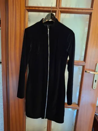 Vestito donna nero con zip