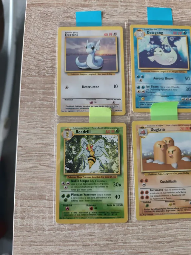 Carte del set base Pokémon rare e non comuni