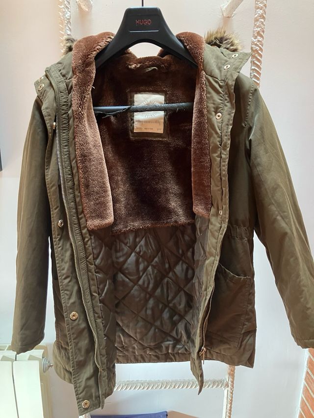 Cappotto da bambina Zara Olive Green T. 11/12 anni