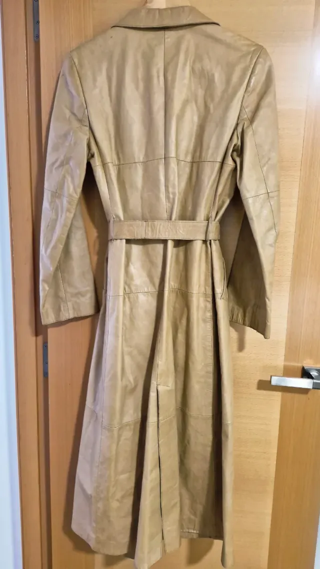 Abrigo Piel Massimo Dutti Miel