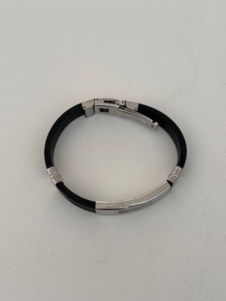 Pulsera de Acero y Caucho Unisex