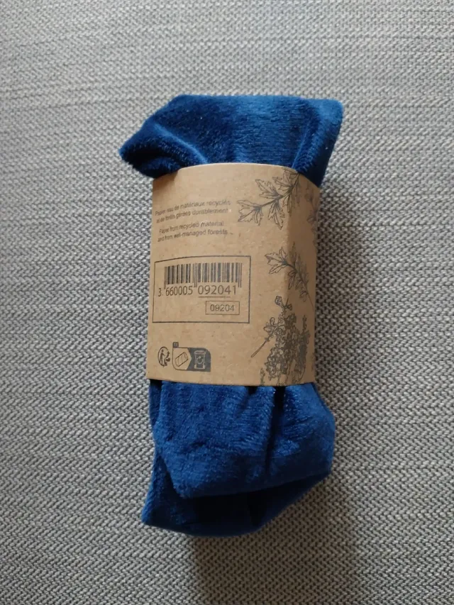 Fascia per capelli blu in velluto