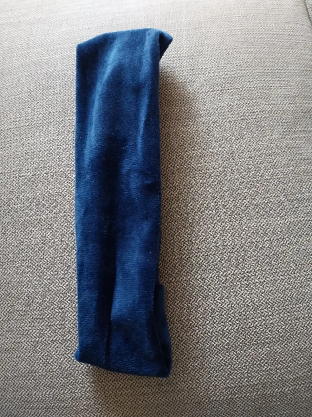 Fascia per capelli blu in velluto