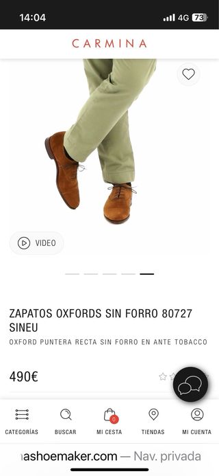 Zapatos Oxford Carmina Ante Tobacco