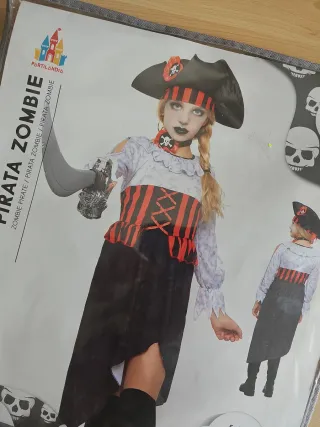 Disfraz Pirata Zombie Niña