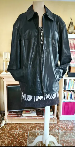 Cazadora polipiel In Extenso negra