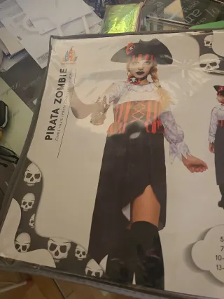 Disfraz Pirata Zombie Niña Talla 12-13