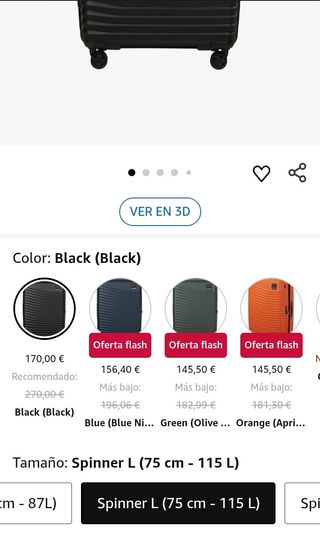 Samsonite Intuo Spinner L Maleta expandible 75 cm