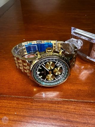 Reloj Poedagar Cronógrafo Nuevo Oro Verde